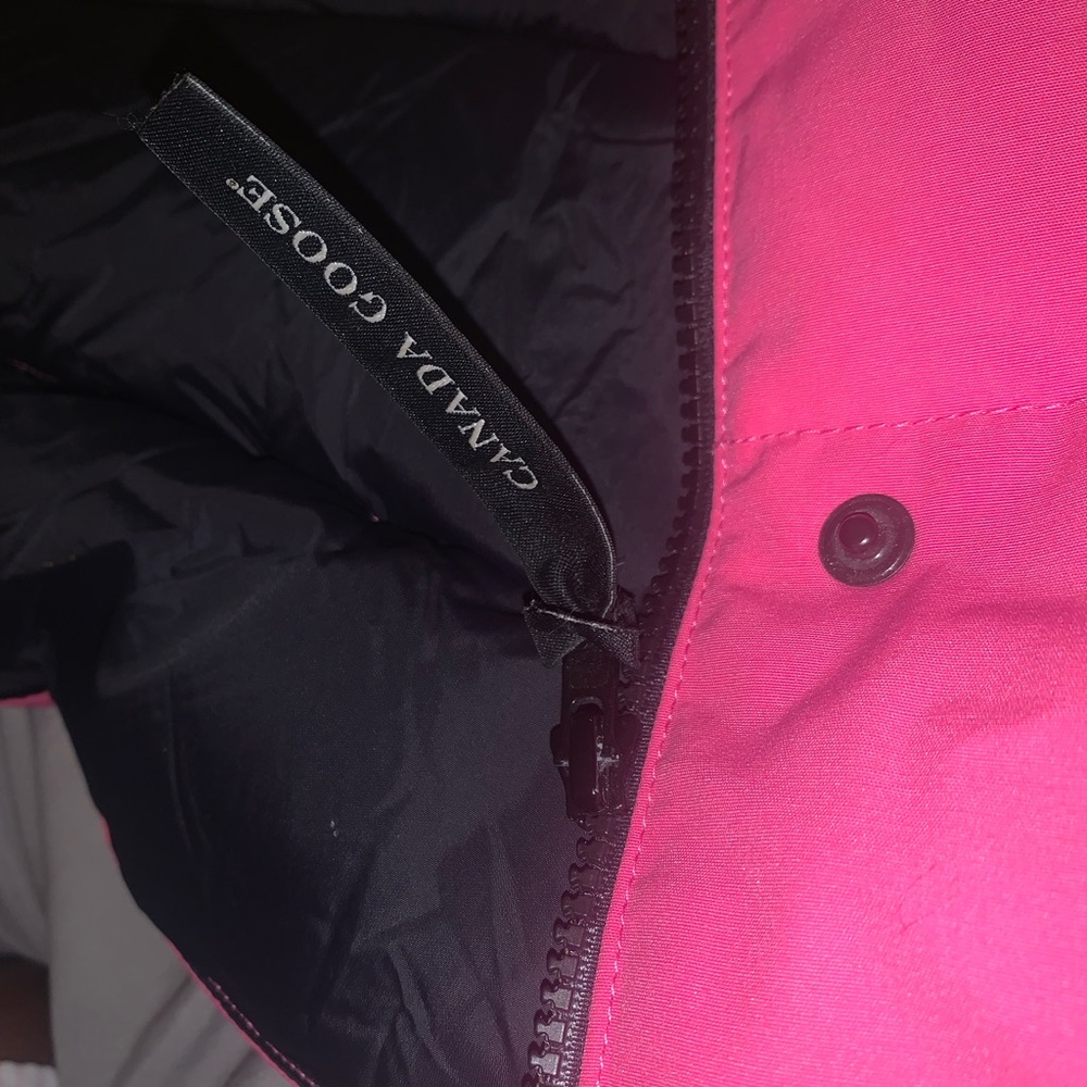Canada Goose Vibrant Pink Jacket with Black Interior